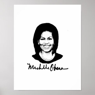 PÓSTER ASSINATURA DE MICHELLE OBAMA - .PNG