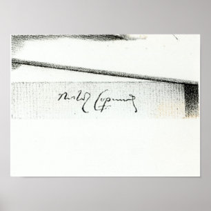 Póster Assinatura de Nicolaus Copérnico