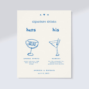Poster Assinatura Desenhada Mão Bebe Sinal de Casamento C