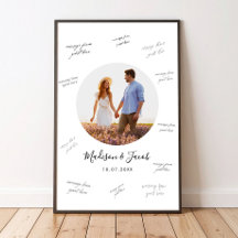 Assinatura do Convidados de Casamento na Foto