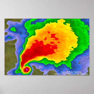 Póster Assinatura do radar do Supercell - do "eco gancho