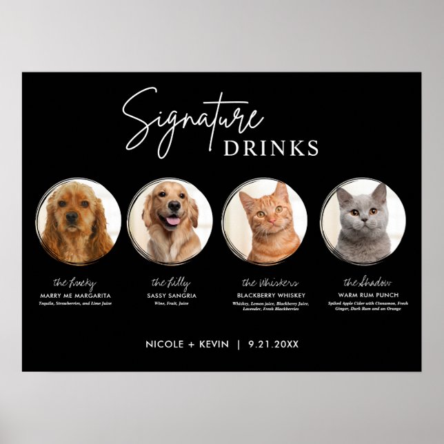 Poster Assinatura Pets Imprimíveis Bebe Sinal de Bar de C (Frente)