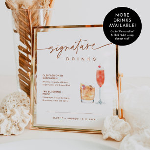 Poster Assinatura SIENNA Bebe Sinal de Casamento 8x10