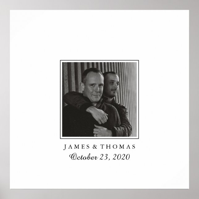 Póster Assinaturas de Convidado para Casamento de Fotogra (Frente)