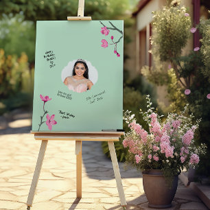 Poster Assinaturas de Fotografias de Blossomas de Cereja 