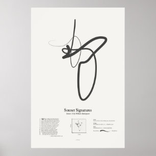 Póster Assinaturas do soneto: Soneto 15
