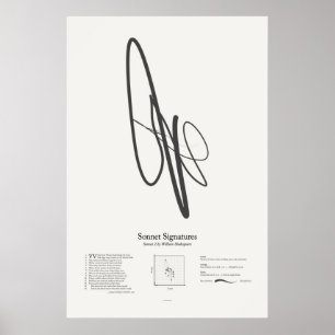 Póster Assinaturas do soneto: Soneto 2