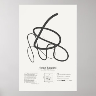 Poster Assinaturas do soneto: Soneto 30