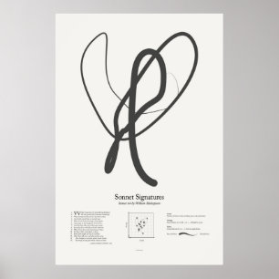 Poster Assinaturas do soneto: Soneto 64