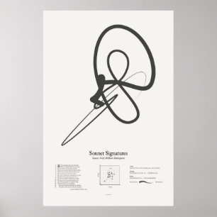 Poster Assinaturas do soneto: Soneto 74