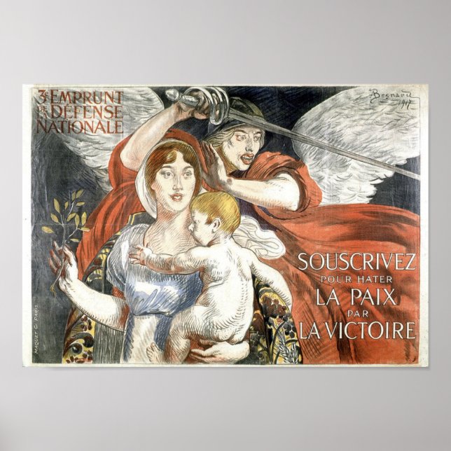 Poster Assine 1917 Publicidade Francesa Antiga (Frente)