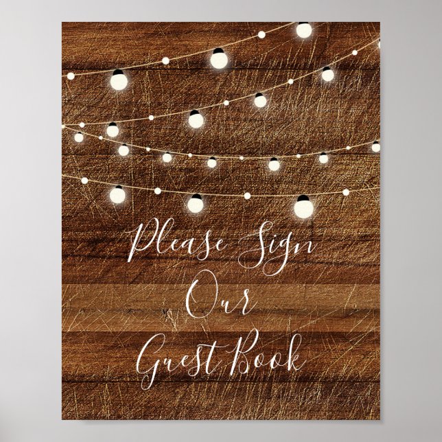 Póster Assine nosso Livro de Convidados 8x10 (Frente)