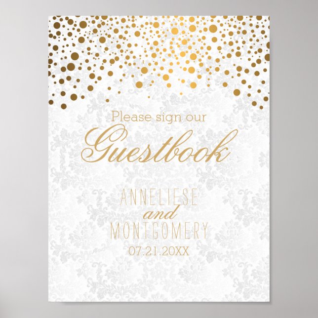 Poster Assine nosso sinal do livro de convidados (Frente)