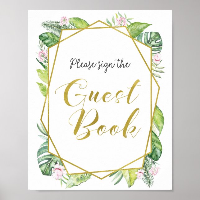 Poster Assine o livro de convidados (Frente)