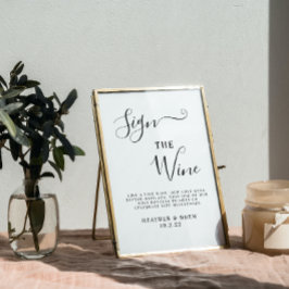 Poster Assine o Livro de Visitas de Vinho de Marco Milest