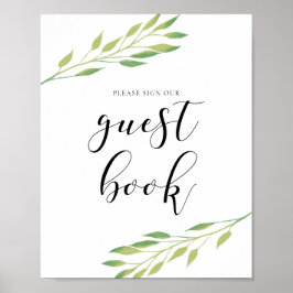 Poster Assine o nosso livro de convidados: