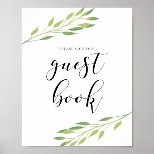 Poster Assine o nosso livro de convidados: