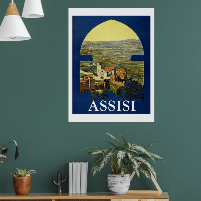 Poster Assissi Vintage Travel (Sala de Estar 1)