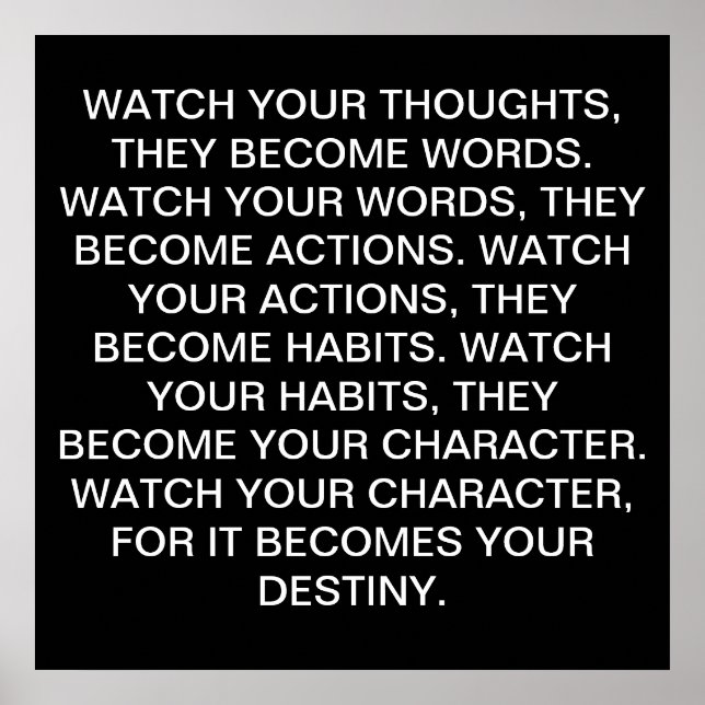 PÓSTER ASSISTA AOS SEUS PENSAMENTOS (Frente)