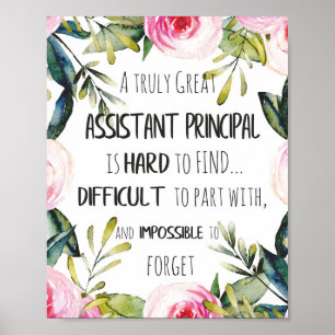 Poster Assistant Principal Appreciation Secretary Thank