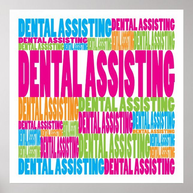 Poster Assistência dentária colorida (Frente)