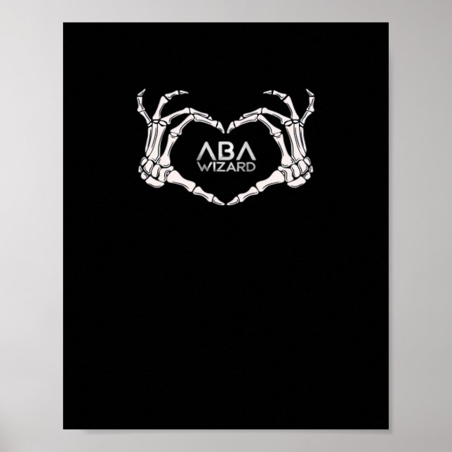 Poster Assistente Clássico - Skeleton Mãos Coração (Frente)