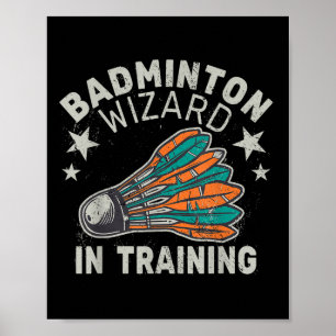 Poster Assistente De Badminton Na Formação De Shuttle Spo