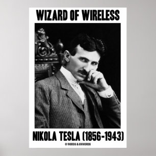 Póster Assistente De Nikola Tesla Sem Fio (1856-1943)