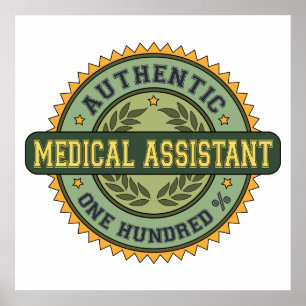 Póster Assistente médico autêntico