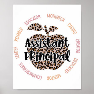 Poster Assistente Principal Leopard Apple Job Title Schoo