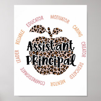 Poster Assistente Principal Leopard Apple Job Title Schoo