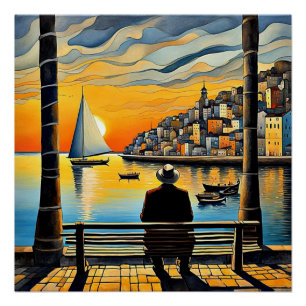Póster Assistir ao pôr do sol 1