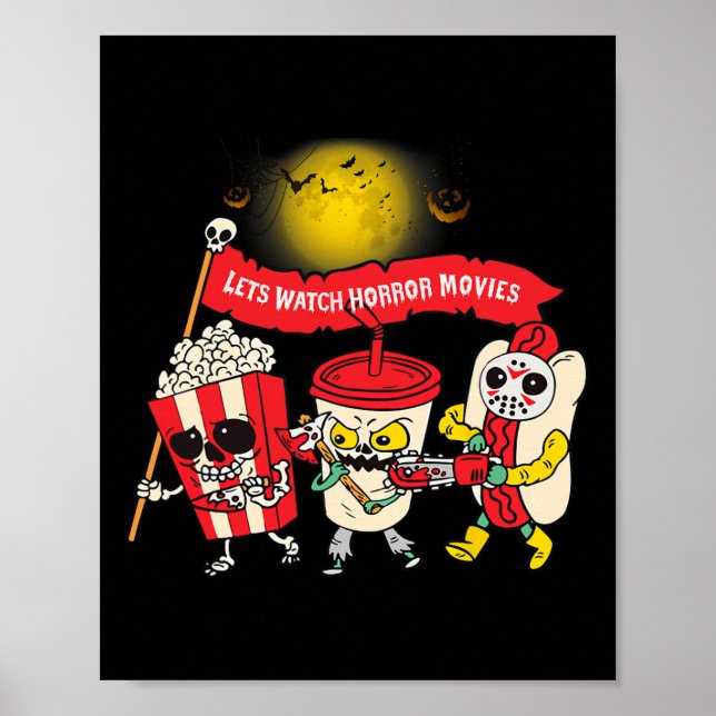 Poster Assistir filmes de terror Halloween fantasma esque (Frente)