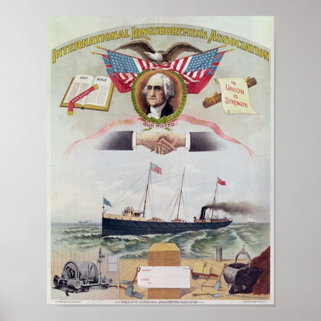 Poster Associação Internacional de Longshoremen (Frente)