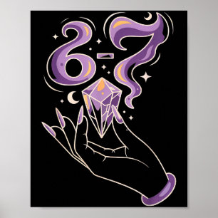 Poster Assombrado Por 6-7 Meninas Fumantes Bruxa Mão Cris