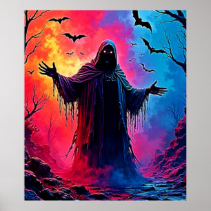 Poster Assombrando O Demônio Fechado Na Design Shadows