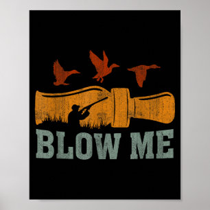 Poster Assopra-me Chamada de Pato Caçador de Aves Aquátic