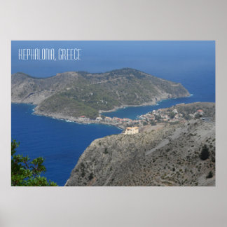 Poster Assos Village Kefalonia Ilha Grega Grécia