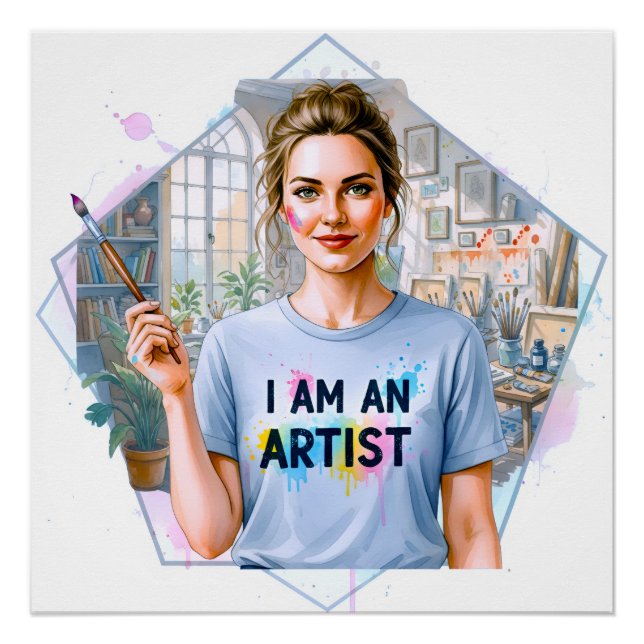 Póster Assuma isso! Você é um artista! Use com orgulho! (Frente)