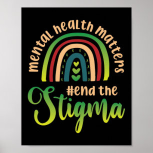 Poster Assuntos De Saúde Mental Combatem O Estigma