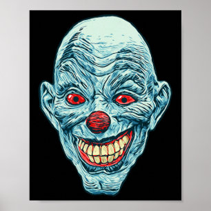 Poster Assustador Assustador Com A Face Halloween Gráfico