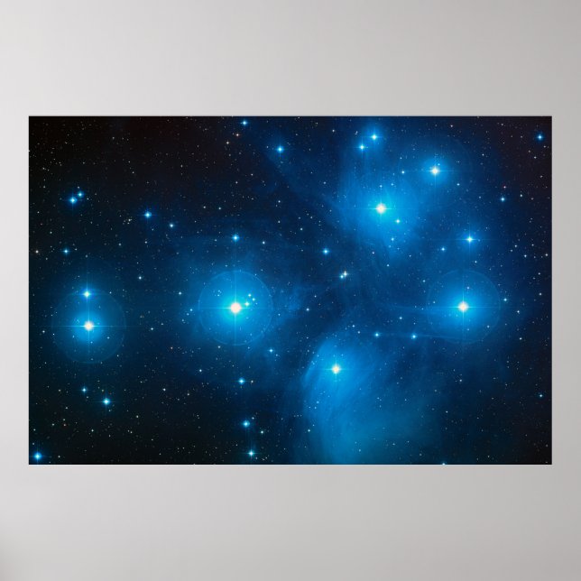 Poster asterismo Pleiades Astro Oujda estrela azul aglome (Frente)
