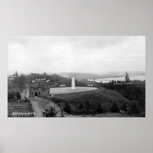 Póster Astoria, Oregon Resevoir e forte Astoria