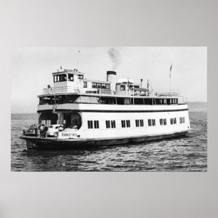 Póster Astoria, Oregon View of Ferry Astoria Photograph