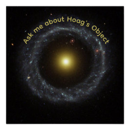 Póster Astrofísico Pergunte-me Sobre o Objeto de Hoag