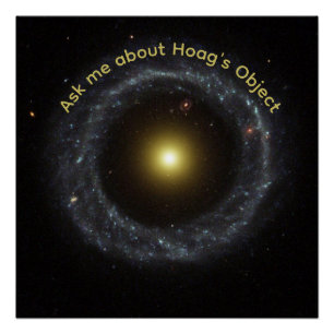 Póster Astrofísico Pergunte-me Sobre o Objeto de Hoag
