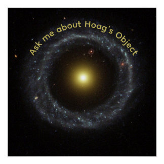 Póster Astrofísico Pergunte-me Sobre o Objeto de Hoag