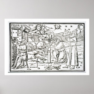Póster Astrologers Árabes, cópia de uma ilustração de