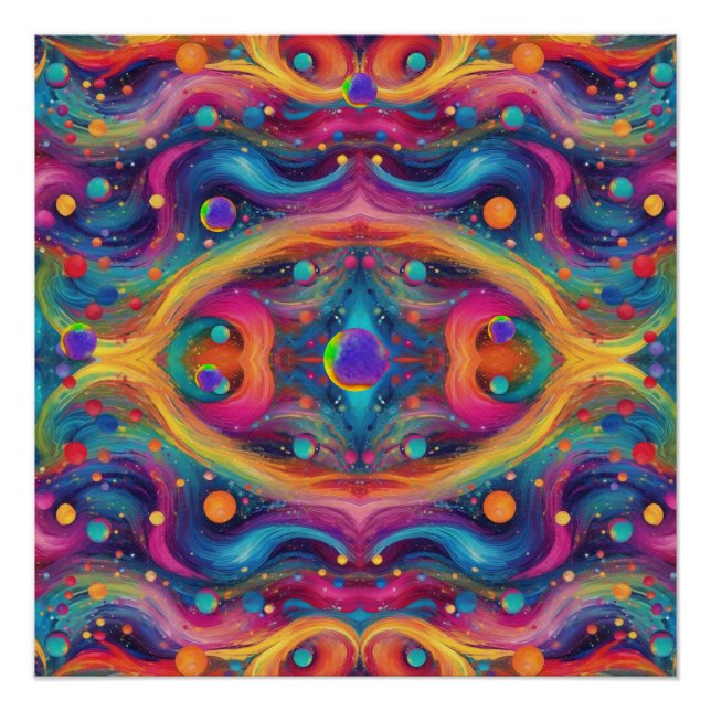 Póster Astrologia planeta espaço galáxia universo  (Frente)