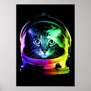 Poster Astronaut Cat Classic Cat Lover